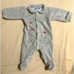 Jacadi baby boy or baby girl gender neutral footed pyjama onesie